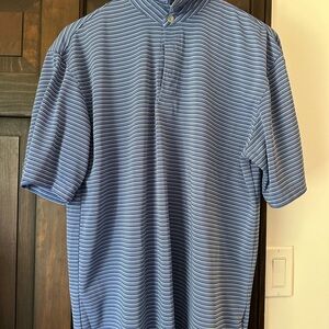 Slazenger Blue Polo Shirt Classic Striped Design